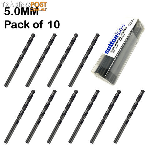 Drill D102 5.0mm Jobber DIN338 HSS BLU Sutton Tools D1020500 Pack of 10