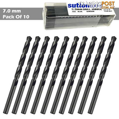 Drill D102 7.0mm Jobber DIN338 HSS BLU Sutton Tools D1020700 Pack of 10