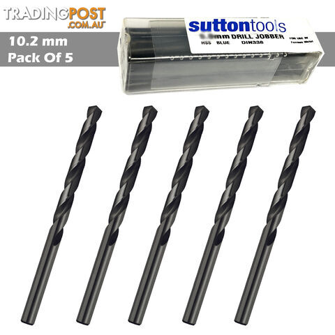Drill D102 10.2mm Jobber DIN338 HSS BLU Sutton Tools D1021020 Pack Of 5