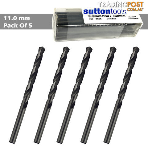 Drill D102 11.0mm Jobber DIN338 HSS BLU Sutton Tools D1021100 Pack Of 5