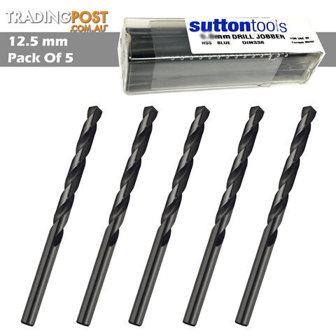 Drill D102 12.5mm Jobber DIN338 HSS BLU Sutton Tools D1021250 Pack Of 5