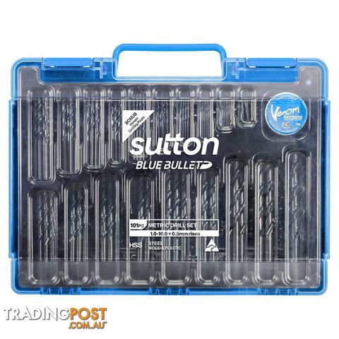 D102 SM101 Jobber Drill HSS Blue Bullet Set 1-10mm 101Pc Sutton Tools D102SM101