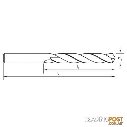 DRILL D103 6.8mm JOBBER DIN338 HSS Web Thin TiN SUTTON D1030680 - photo 3 of 3