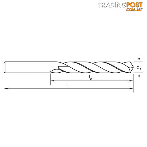 DRILL D103 9.9mm JOBBER DIN338 HSS Web Thin TiN SUTTON D1030990 - photo 3 of 3