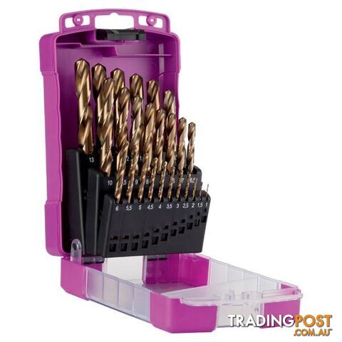 Heavy Duty Cobalt 25Pcs Metric Drill Set 1.0-13.0 x 0.5mm Sutton Tool D109SM3