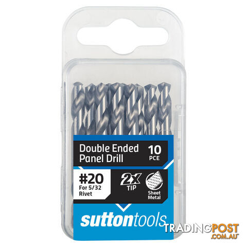 Drill D134 Panel TuPoint HSS #20 (4.09mm) 10PK Sutton Tools D1340409
