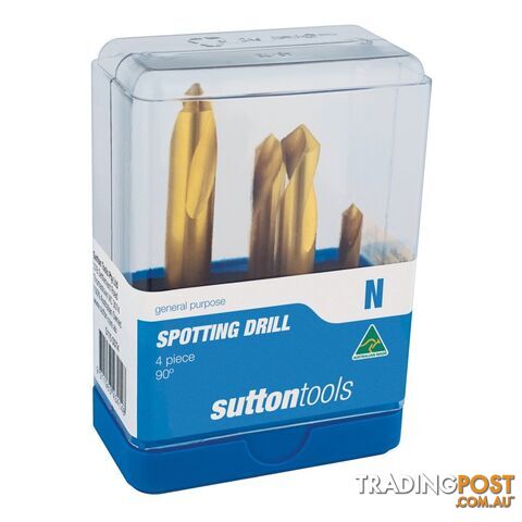 DRILL D175 SDT5 SET 5Pce SPOT 90 HSS-Co. TiN 6,8,10,12&16mm SUTTON D175SDT5