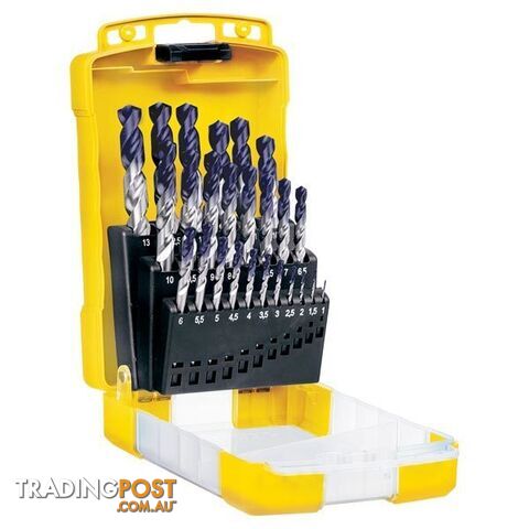 Inox Stainless Steel 25Pcs Drill Set 1.0-13.0 x 0.5mm Rise Sutton Tool D180SM3