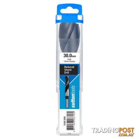 Reduced Shank Drill 30mm Suits 13mm Chucks Sutton Tools D1883000