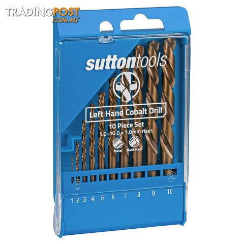 Jobber Drills - Left Hand Drills 10 Pieces Sutton Tool D202LH10M