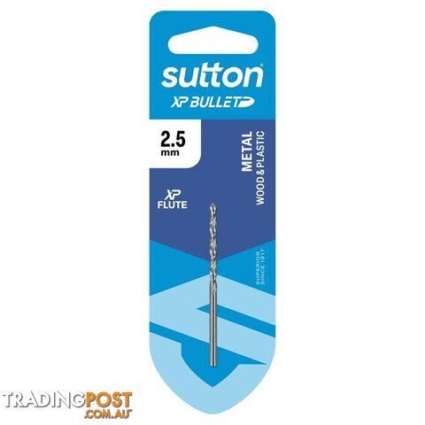 Drill D220 Jobber HSS XP Bullet Carded 2.5mm Sutton D220H0250
