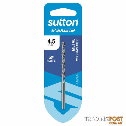 Drill D220 Jobber HSS XP Bullet Carded 4.5mm Sutton D220H0450