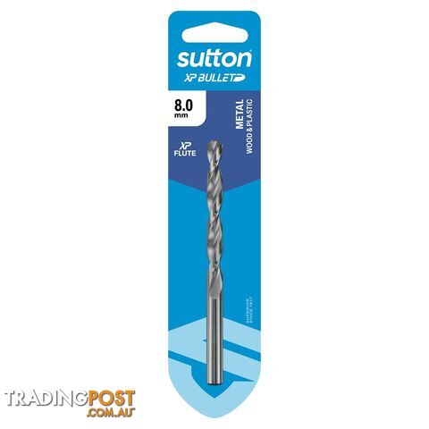 D220 Drill Jobber HSS XP Bullet Carded 8.0mm Sutton Tools D220H080