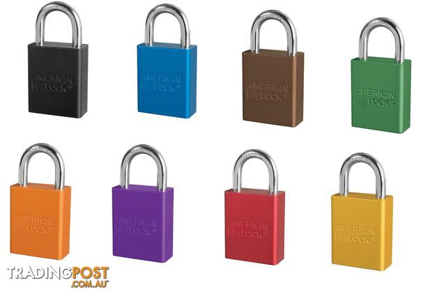 Anodized Aluminum Safety Padlock 38mm X 25mm Masterlock A1105_