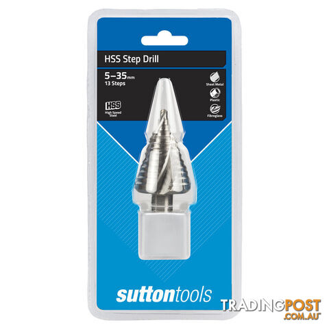 13-Step Hss Spiral Flute Step Drill Bit Sutton D50453513