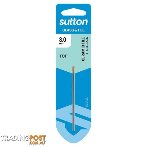 Drill D604 Glass & Tile Bit Carded 3.0mm Sutton Tools D6040300