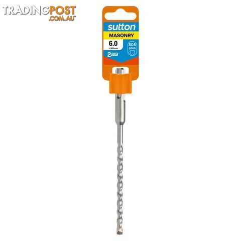 Drill D613 Masonry SDS Plus 2Cut 6.0mm x 160mm Sutton Tools D6130600