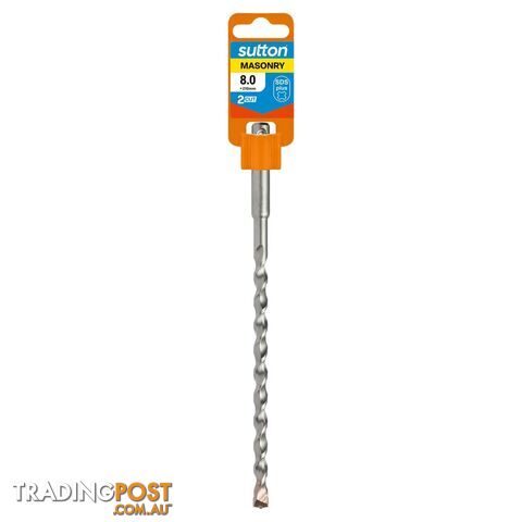 Drill D614 Masonry SDS Plus 2Cut 8.0mm x 210mm Sutton Tools D6140800
