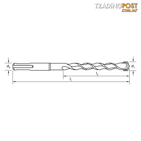 Drill D614 Masonry SDS Plus 2Cut 18mm x 210mm Sutton Tools D6141800 - photo 3 of 3