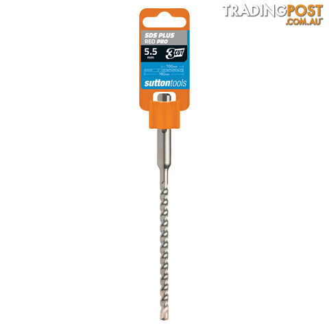 Drill D623 Masonry SDS Plus 3Cut 5.5mm x 160mm Sutton Tools D6230550