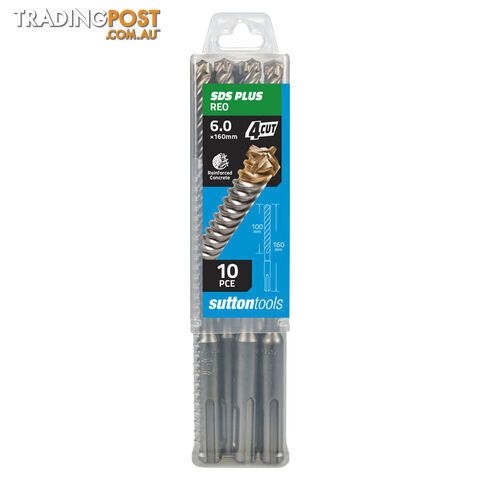 Drill Masonry D682 4X Reo SDS+ 6X160 Green D6820600 pack of 10
