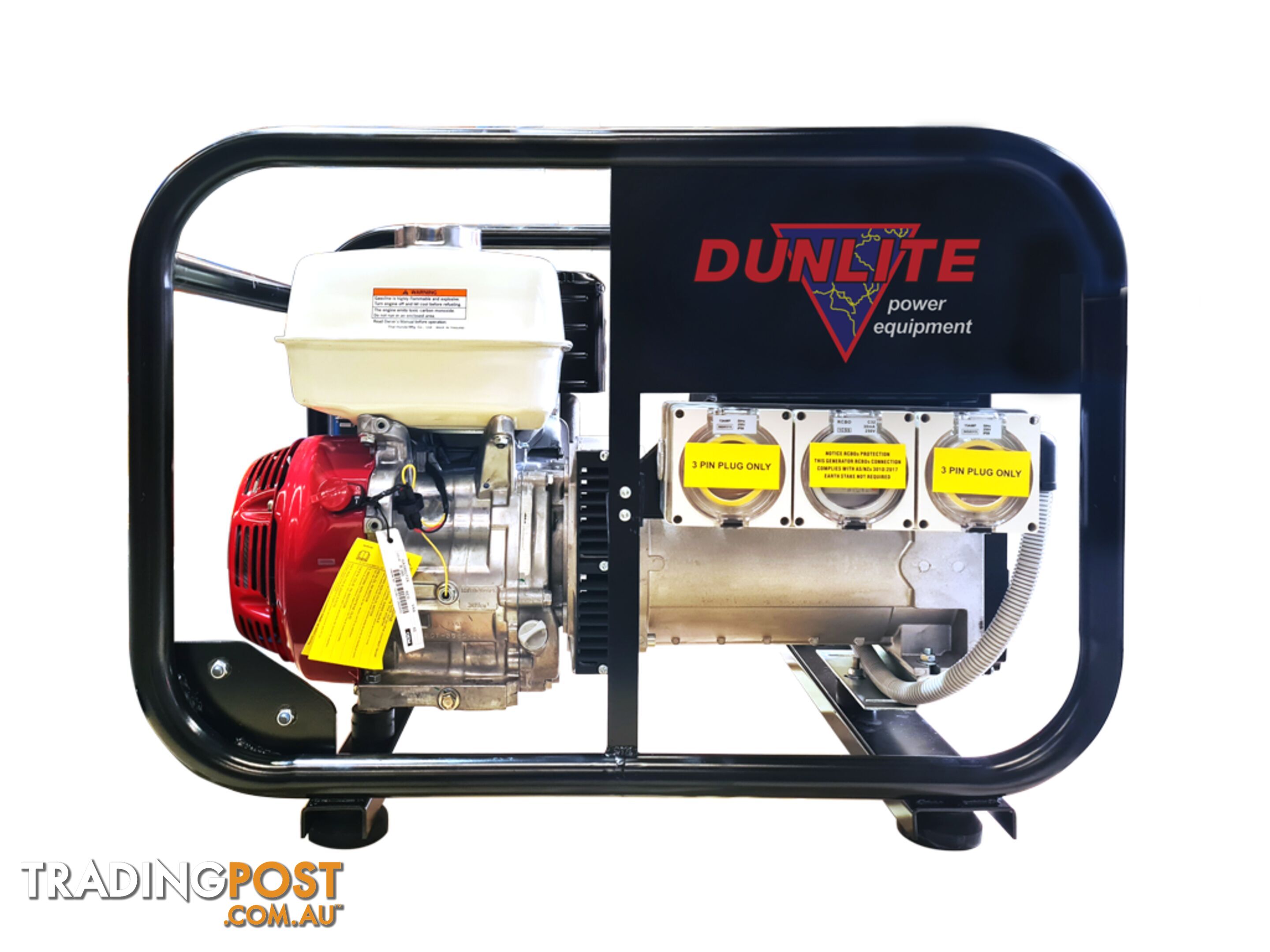 8 KVA Honda Powered Generator With RCD and Sturdy Frame V2 Dunlite DGUH7S-2-RCD2