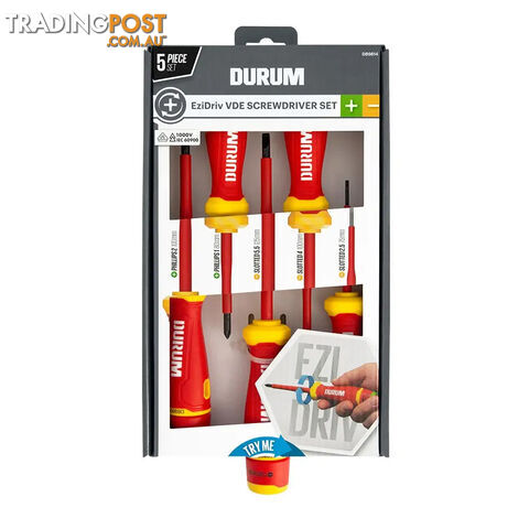 EziDriv VDE Screwdriver 5pc Set Durum DB9814
