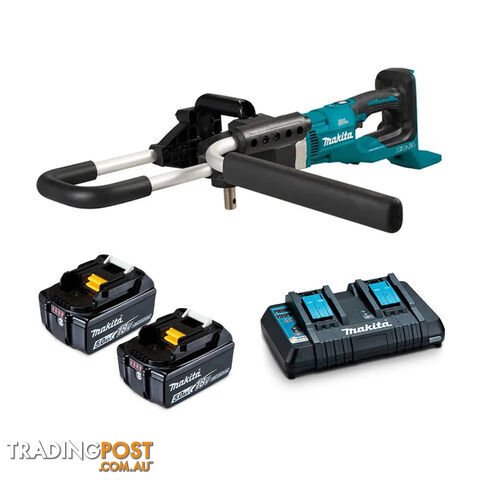 MAKITA 18VX2 Brushless 2 X 5.0AH Earth Auger Kit DDG461PT2