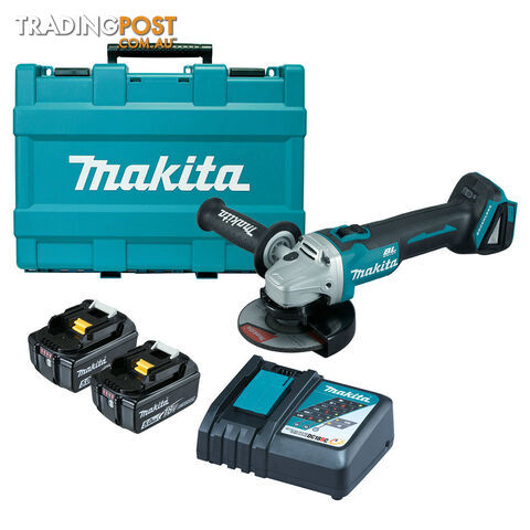 18V Mobile Brushless 125mm Angle Grinder Combo Kit With 2 Batteries & Charger...