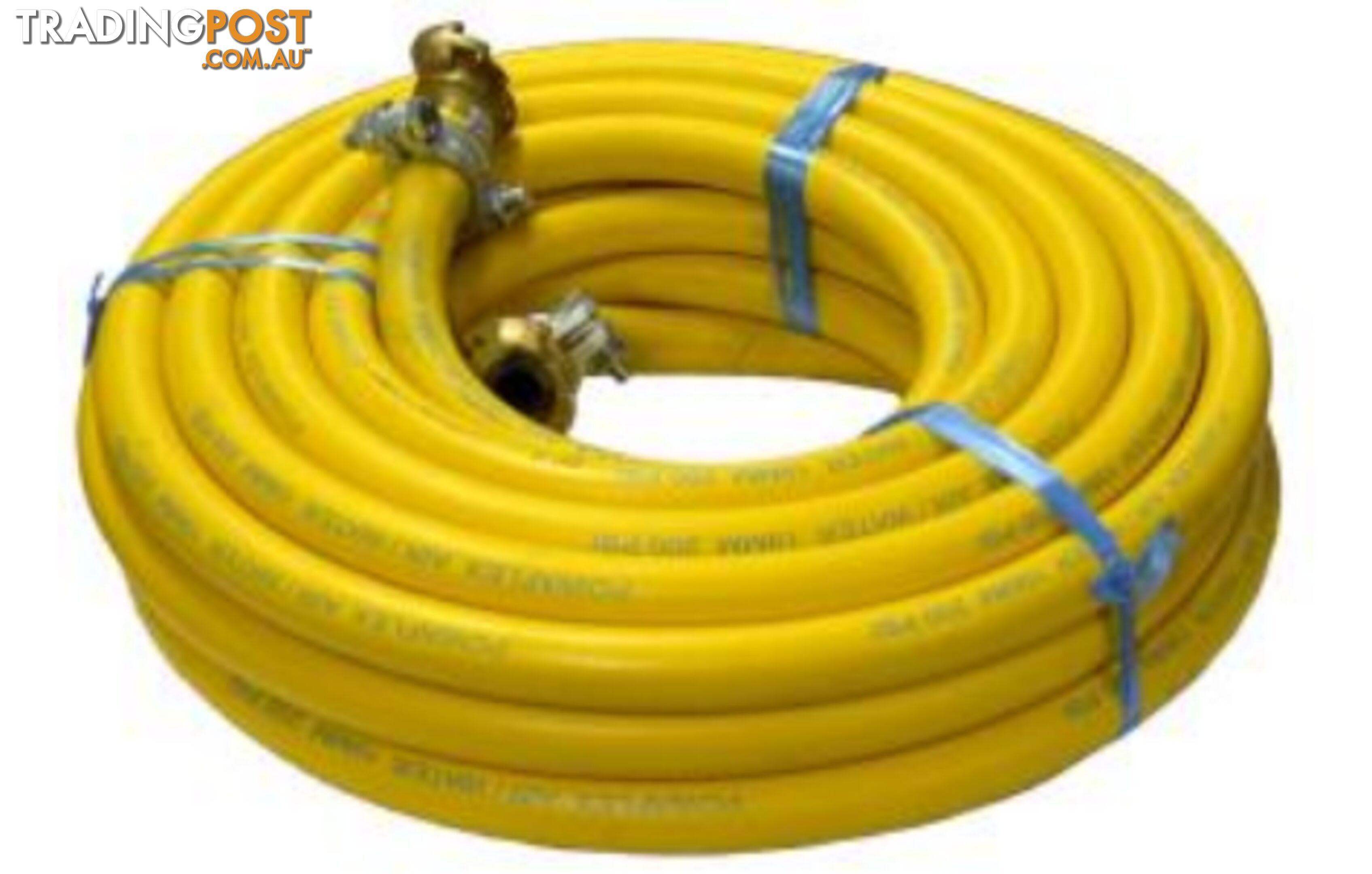 1" x 20mt Yellow Rubber Fitted Compressor Hose