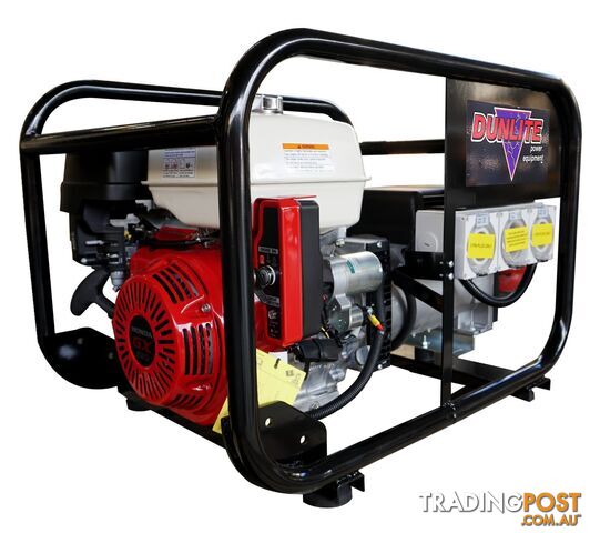 8 kVA Honda Powered generator RCD Outlets with Electric Start Dunlite...