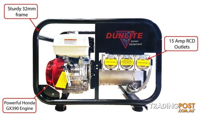8 KVA Honda Powered Generator With RCD and Sturdy Frame V2 Dunlite...