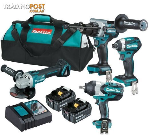 18V Brushless 4-Piece Combo Kit Makita DLX4144TX1