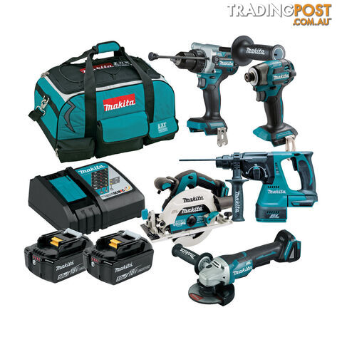 18V Brushless 5 Piece Combo Kit Makita DLX5101TX1