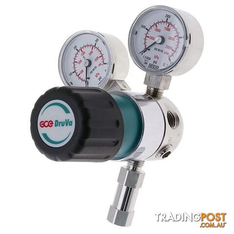 Single Stage DruVa 1S Regulator 6.0 Purity Chrome Plated In: 23,000 kPa Out:...