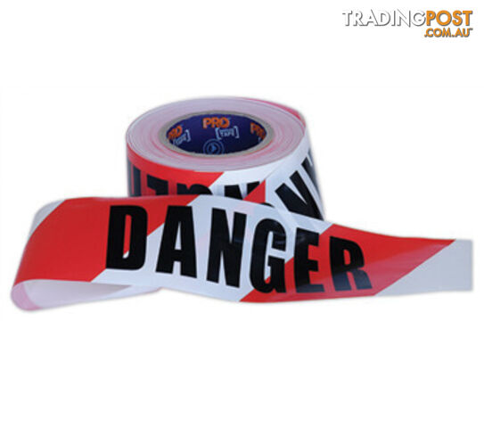 Barricade Tape 75mm x 100mm Red/White - Danger DT10075