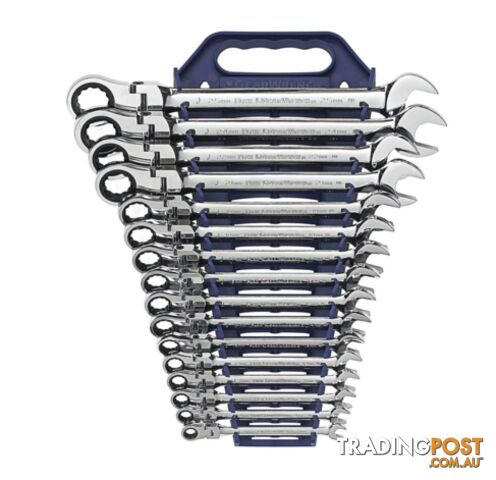 16 pc Flex Comb Rat Wrench Set Metric