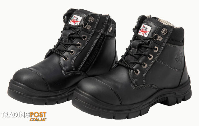 Safety Shoes Detroit Black 6" Side Zip & Lace Up Composite Capped Toe UK Size 11...