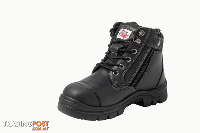 Safety Shoes Detroit Black 6" Side Zip & Lace Up Composite Capped Toe UK Size 9 Detroit-9 - photo 3 of 4