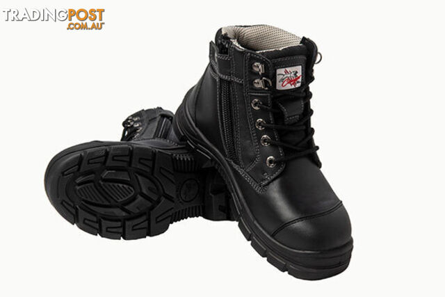 Safety Shoes Detroit Black 6" Side Zip & Lace Up Composite Capped Toe UK Size 9 Detroit-9 - photo 2 of 4