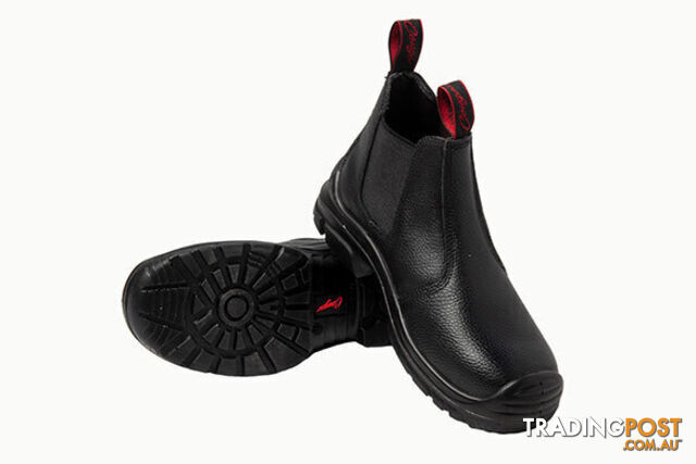 Black Elastic Slip on Boots Steel Capped Aus Size 10 Cougar E101BR-10