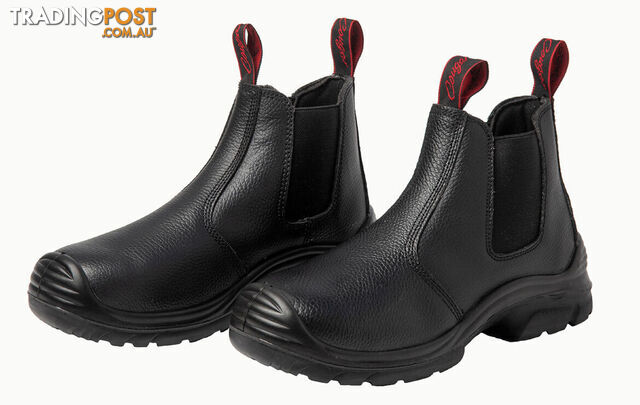 Black Elastic Slip on Boots Steel Capped Aus Size 11 Cougar E101BR-11