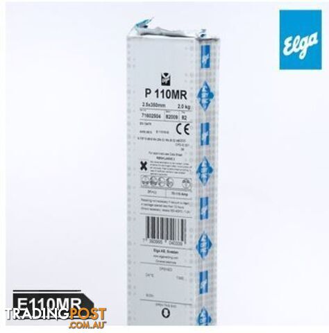 Electrodes Low Hydrogen P110MR DryPac 2.5mm 2kg Elga E110MR25S