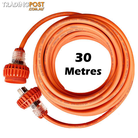 Extension Lead 4mm² Cable 30 Metres 15A Plug 240V ELF304015A-30M
