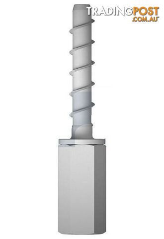 Zinc Flake Silver Finish XBolt Pro - Vertical Hanger Concrete Screw Hobson