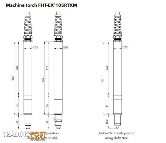 105 Plasma Arc Machine Torch 8 Metres EX-5-240-001 - photo 3 of 10