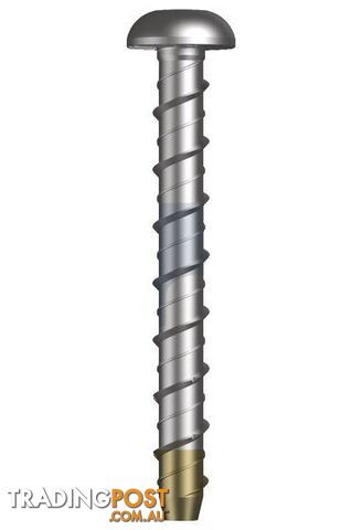 Bi-Metal 316 Stainless Finish XBolt Pro - Dome Head Concrete Screw Hobson