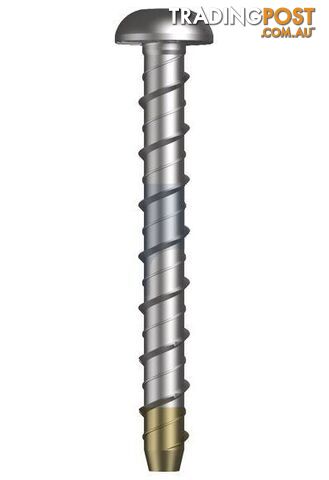 Bi-Metal 316 Stainless Finish XBolt Pro - Dome Head Concrete Screw Hobson