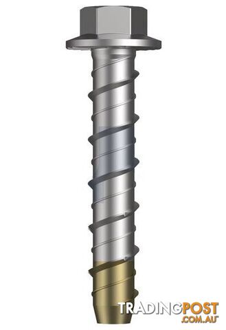 Bi-Metal 316 Stainless Finish XBolt Pro - Hex Flange Concrete Screw Hobson