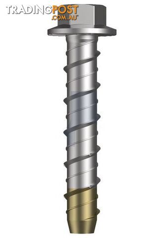 Bi-Metal 316 Stainless Finish XBolt Pro - Hex Flange Concrete Screw Hobson